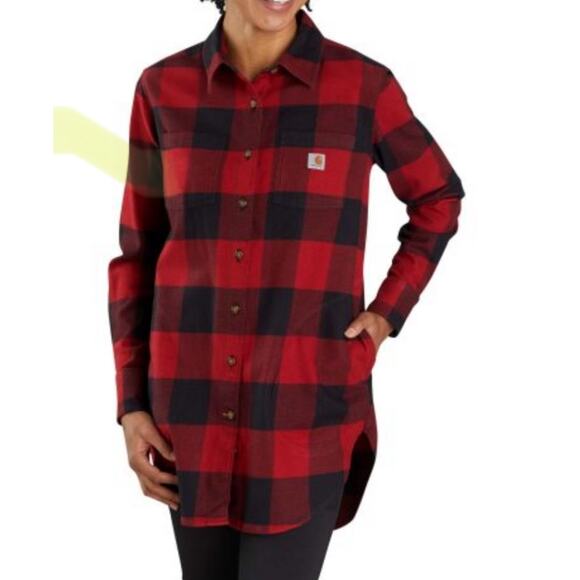 Carhartt Tops - Carhartt Shirt Rugged Flex Relax Fit Women Size XL Buffalo Plaid Flannel